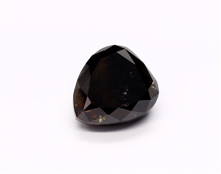 4.4 Carat Black Pear Diamond