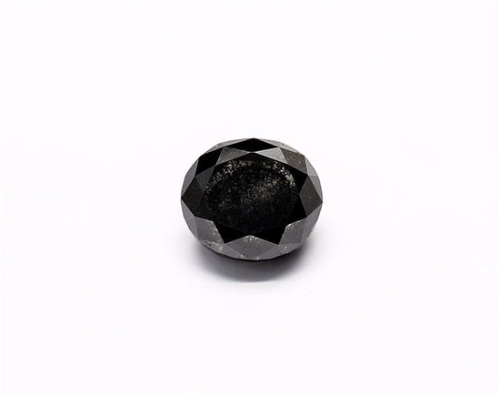 1.06 Carat Natural Black Oval Diamond GIA