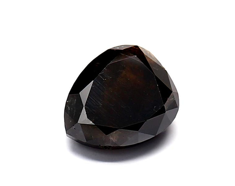 1.17 Carat Natural Black Pear Diamond GIA
