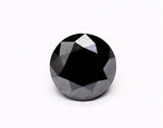 1.43 Carat Natural Black Round Diamond GIA