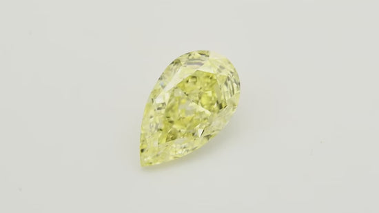 1.07 Carat Fancy Yellow Pear Diamond VVS2 GIA