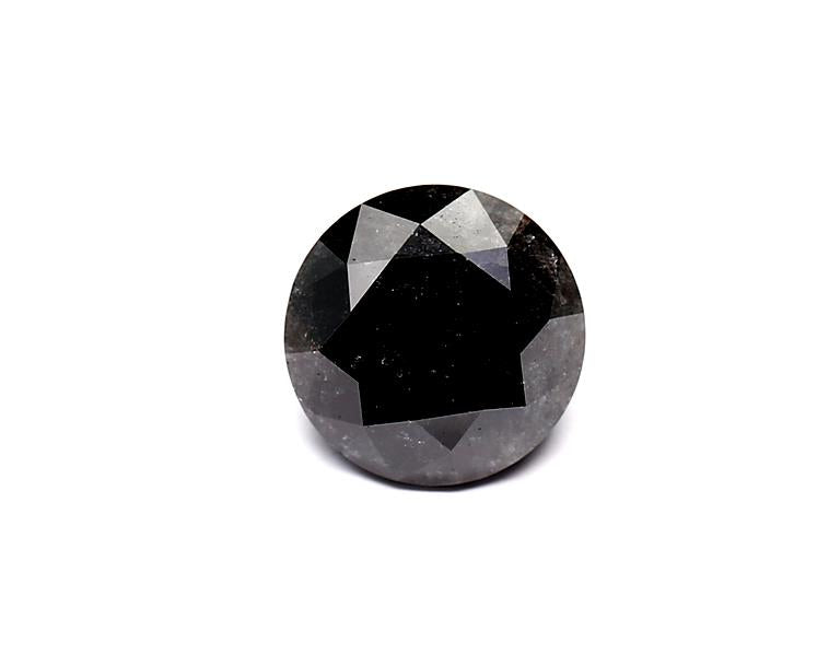 2.09 Carat Black Round Diamond