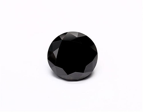 1.7 Carat Natural Black Round Diamond GIA