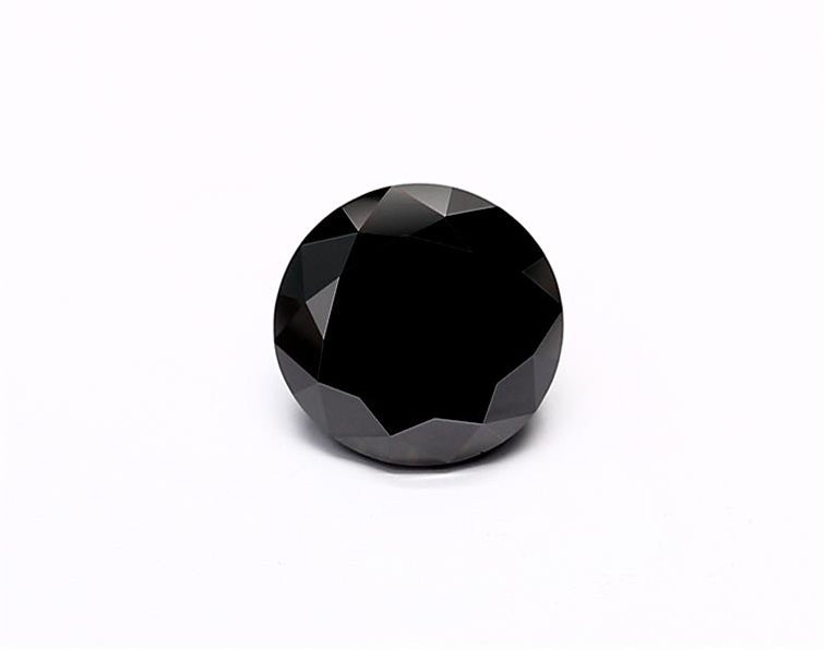 1.7 Carat Natural Black Round Diamond GIA
