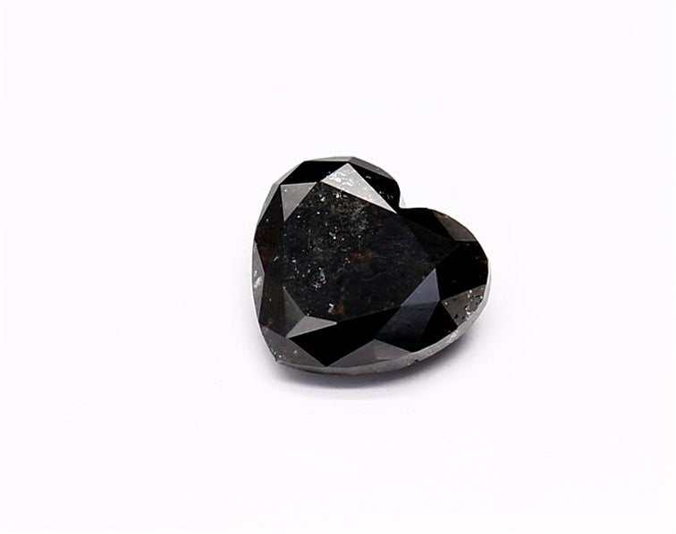1.14 Carat Natural Black Heart Diamond GIA