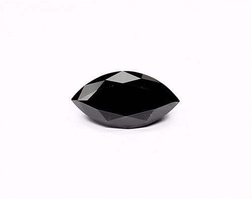 1.08 Carat Natural Black Marquise Diamond GIA