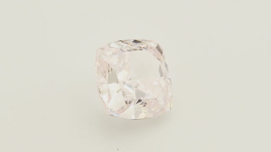 0.86 Carat Fancy Light Orangy Pink Cushion Diamond VVS1 GIA