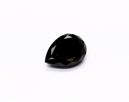 1.11 Carat Natural Black Pear Diamond GIA