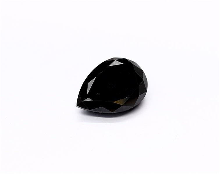 1.11 Carat Natural Black Pear Diamond GIA