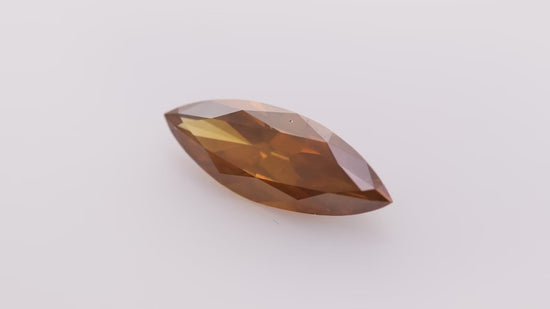 4.47 Carat Fancy Deep Brown Orange Marquise Diamond I1 GIA