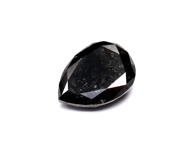 2.27 Carat Natural Black Pear Diamond GIA