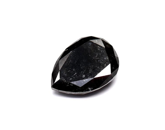 2.27 Carat Natural Black Pear Diamond GIA