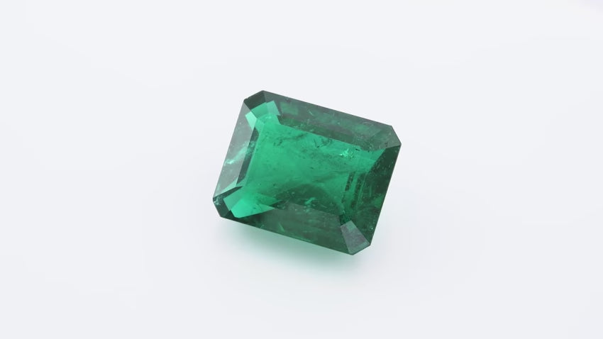 20.78 Carat Green ZAMBIAN Octagon Emerald CD | LEIBISH