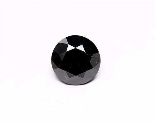 1.08 Carat Natural Black Round Diamond GIA