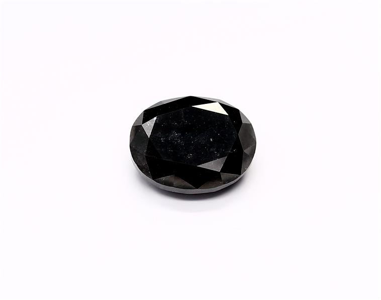 4.96 Carat Natural Black Oval Diamond GIA