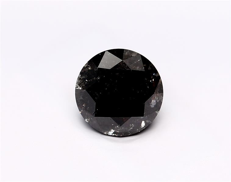 1.4 Carat Natural Black Round Diamond GIA