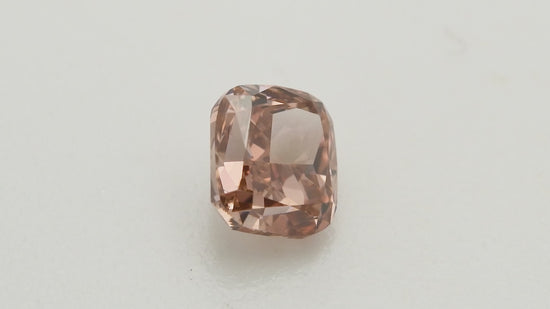 0.36 Carat Fancy Deep Brown Pink Cushion Diamond VVS2 GIA