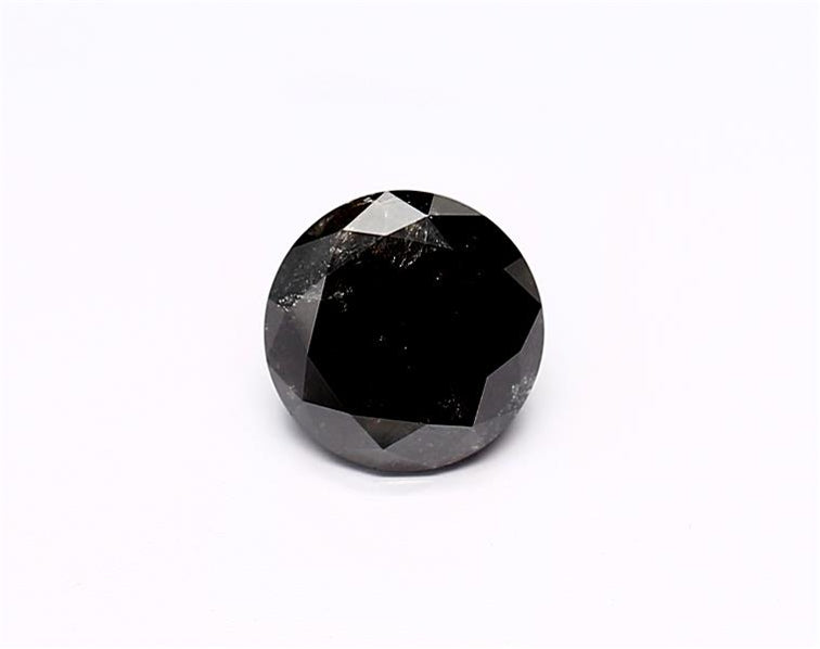 1.15 Carat Natural Black Round Diamond GIA