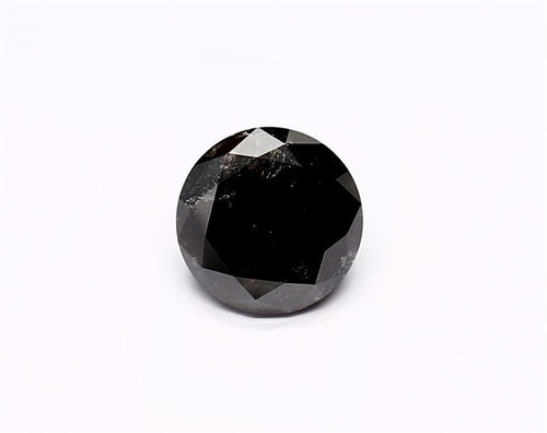 1.15 Carat Natural Black Round Diamond GIA