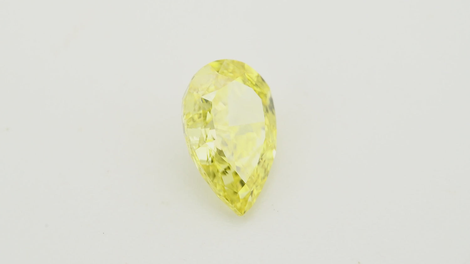 1.15 Carat Fancy Intense Yellow Pear Diamond IF GIA