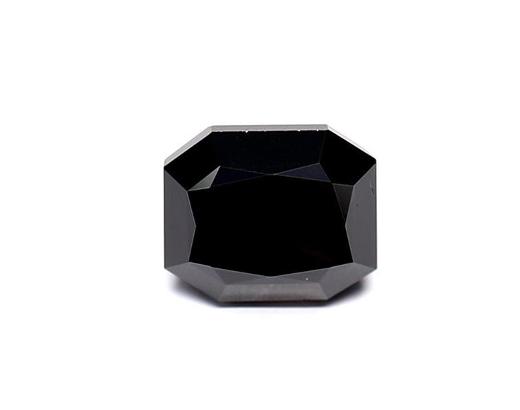 2.01 Carat Natural Black Radiant Diamond GIA