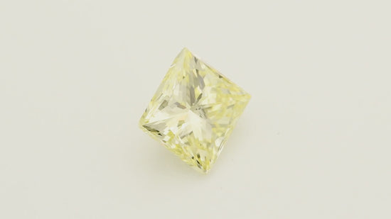 1.09 Carat Fancy Light Yellow Princess Diamond SI2 GIA
