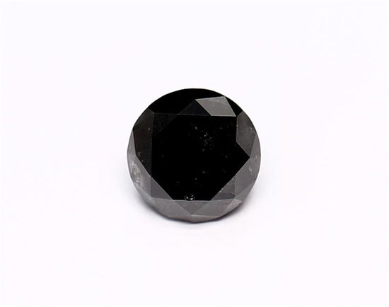 1.14 Carat Natural Black Round Diamond GIA