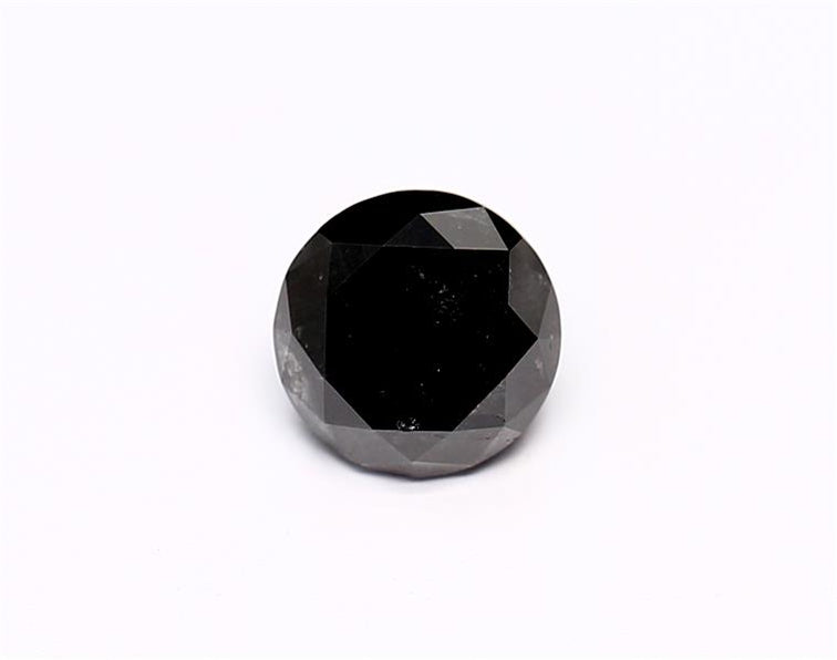 1.14 Carat Natural Black Round Diamond GIA