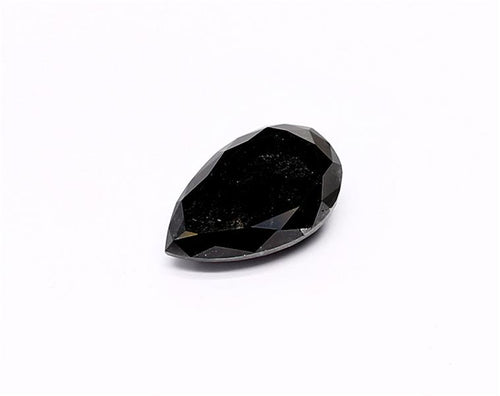 1.36 Carat Natural Black Pear Diamond GIA