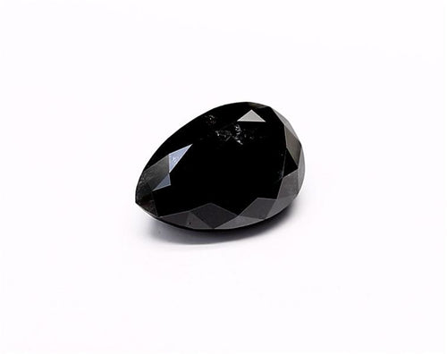 1.95 Carat Natural Black Pear Diamond GIA