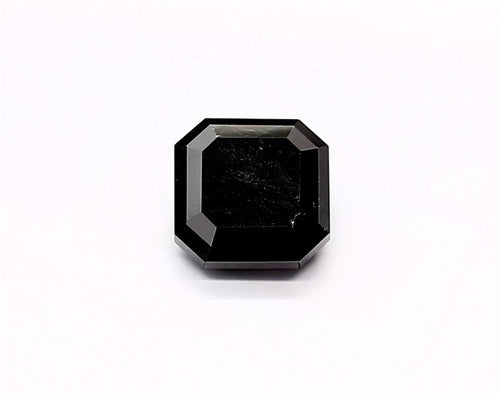 1.32 Carat Natural Black Sq emerald Diamond GIA