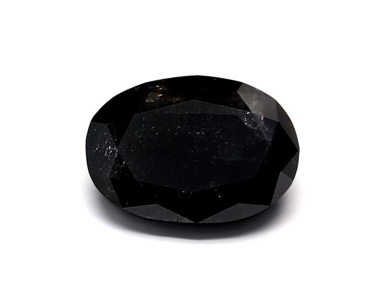 0.9 Carat Natural Black Oval Diamond GIA
