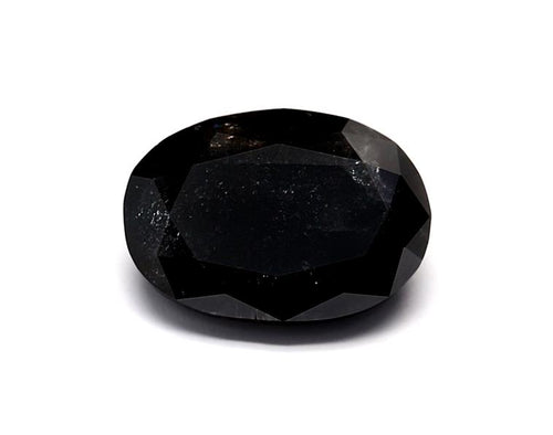 0.9 Carat Natural Black Oval Diamond GIA