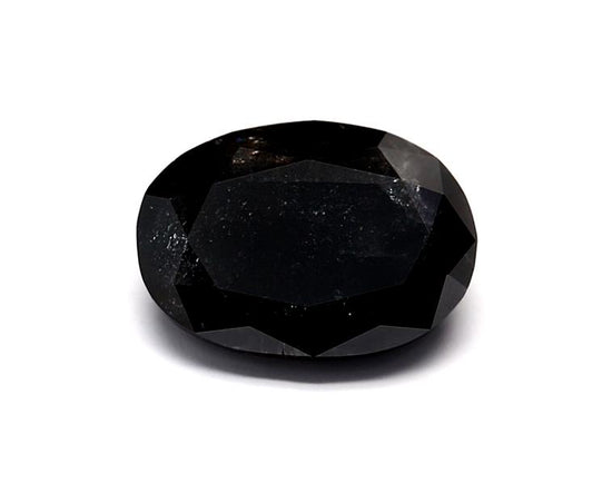 0.9 Carat Natural Black Oval Diamond GIA