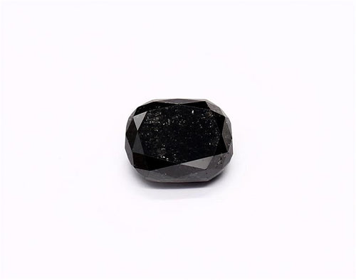 1.08 Carat Natural Black Cushion Diamond GIA