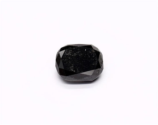 1.08 Carat Natural Black Cushion Diamond GIA