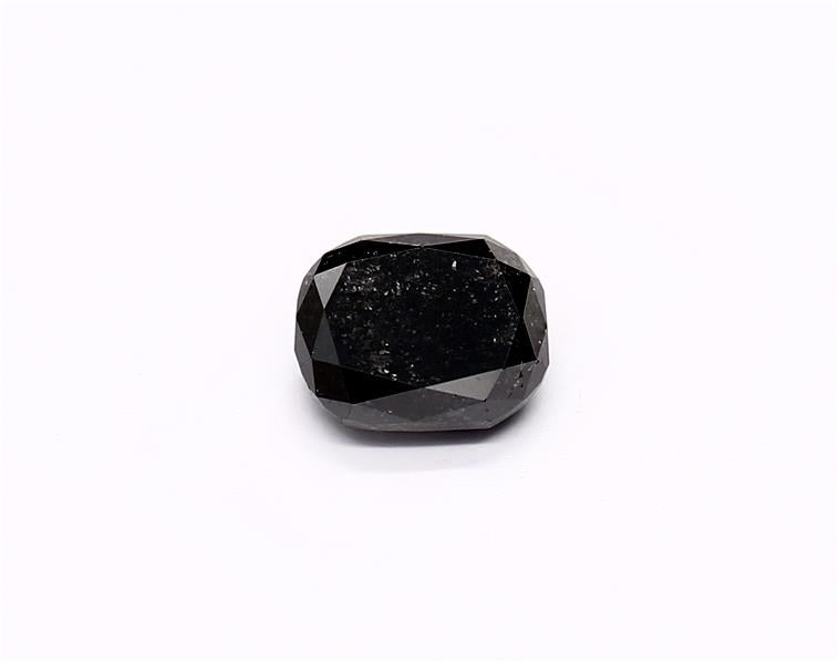 1.08 Carat Natural Black Cushion Diamond GIA
