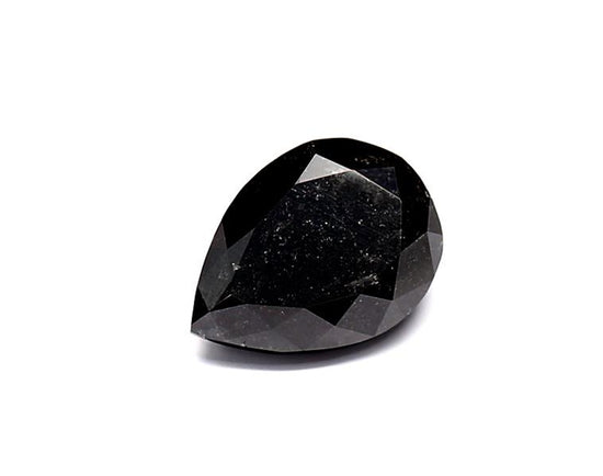 1.35 Carat Natural Black Pear Diamond GIA