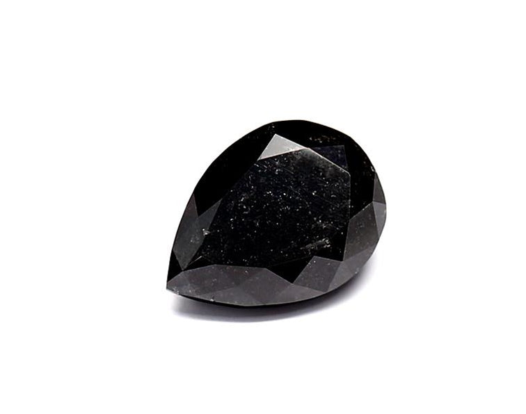 1.35 Carat Natural Black Pear Diamond GIA