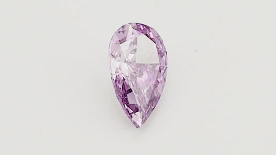 0.17 Carat Fancy Intense Pinkish Purple Pear Diamond (SI1) GIA