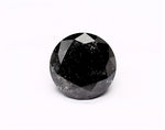 1.44 Carat Natural Black Round Diamond GIA