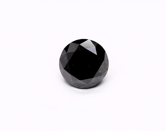 1.09 Carat Natural Black Round Diamond GIA