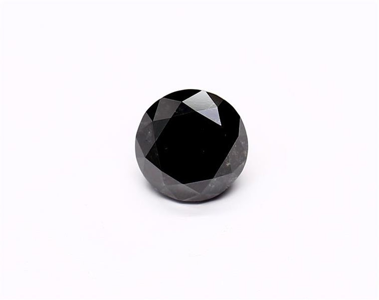 1.09 Carat Natural Black Round Diamond GIA