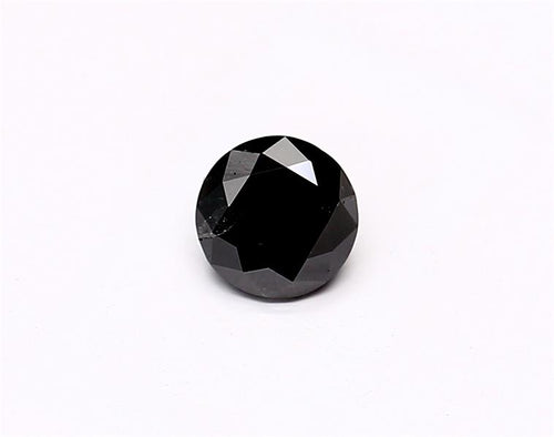 0.39 Carat Natural Black Round Diamond GIA