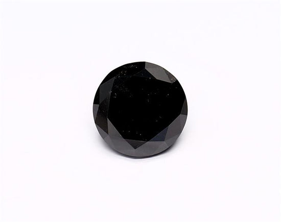 1.82 Carat Natural Black Round Diamond GIA