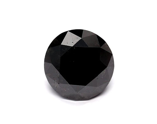 0.99 Carat Natural Black Round Diamond GIA