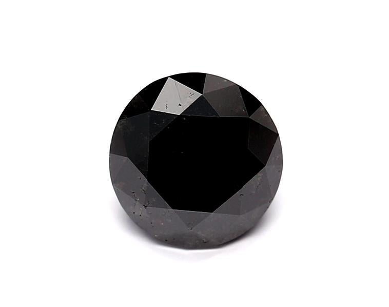 0.99 Carat Natural Black Round Diamond GIA