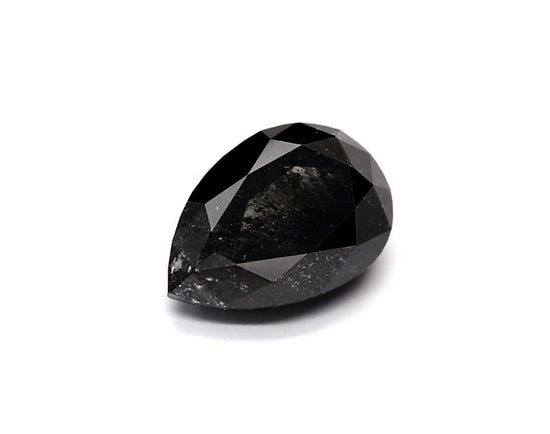 0.55 Carat Natural Black Pear Diamond GIA