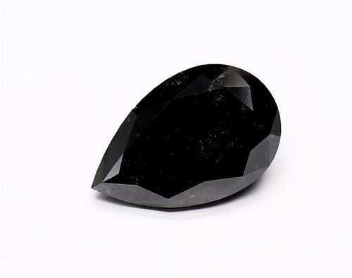 3.27 Carat Black Pear Diamond