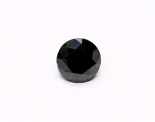0.82 Carat Natural Black Round Diamond GIA